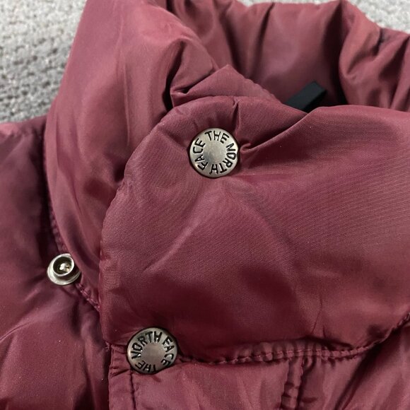 Vintage 70s 80s The North Face Down Puffer Jacket Men's Small Burgundy No Hood - Picture 6 of 14